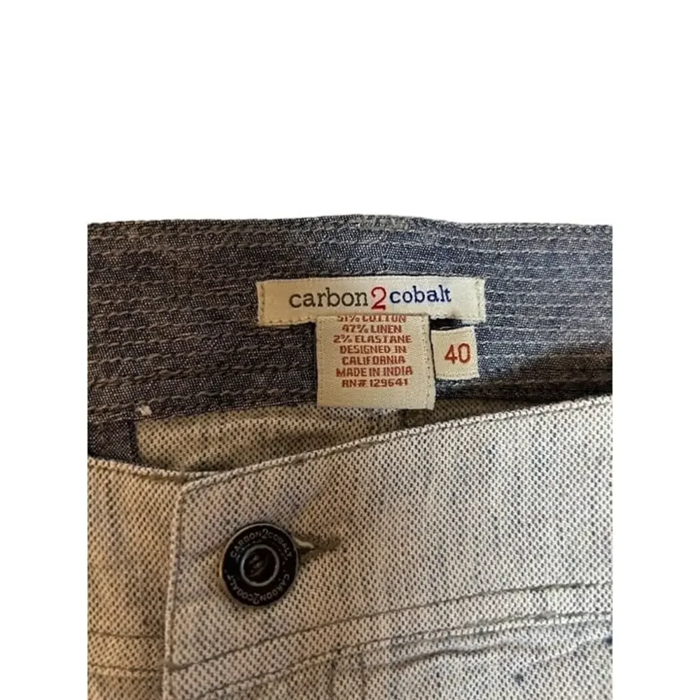 Carbon2Cobalt Mens Linen-Blend Shorts - Size‎ 40 - Casual Summer Wear